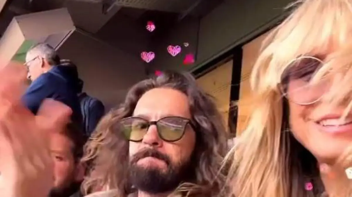 Heidi Klum und Tom Kaulitz beim Spiel des FC Bayern gegen RB Leipzig.