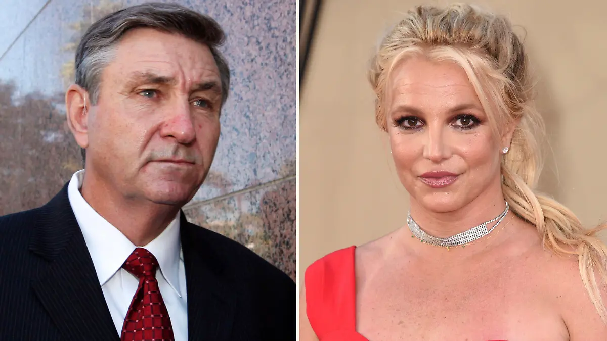 ARCHIV - 12.02.2021, USA, Los Angeles: KOMBO - Jamie Spears, Vater von Sängerin Britney Spears, verlässt das Stanley Mosk Gericht in Los Angeles am 24.10.2012; Britney Spears trifft zur Premiere "Once Upon a Time in Hollywood" am 22.07.2019 in Los Angeles ein. (zu dpa "Spears' Anwalt drängt auf sofortigen Abtritt des Vaters als Vormund") Foto: AP/dpa +++ dpa-Bildfunk +++