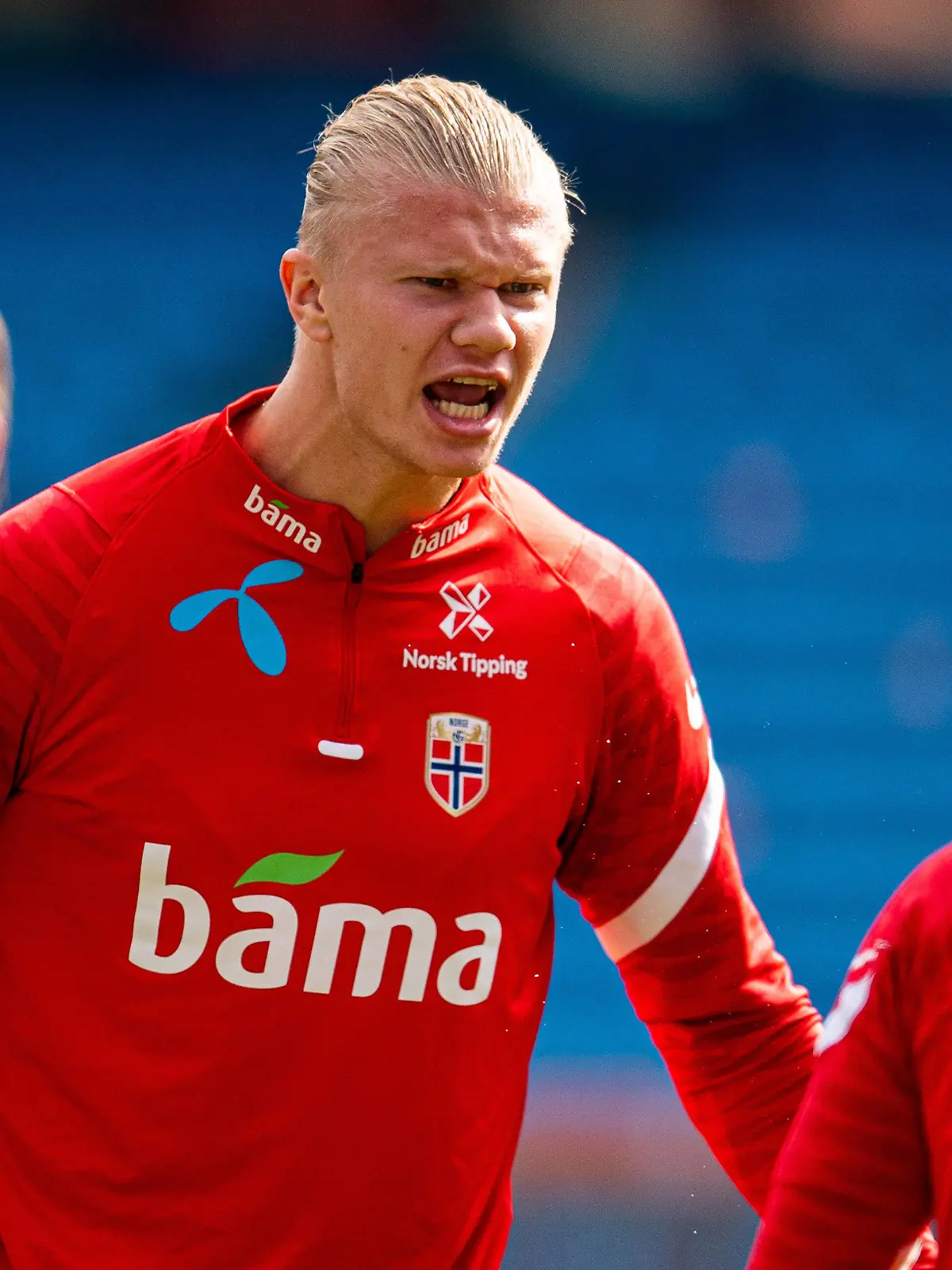  210906 Erling Braut Haaland of the Norwegian national football team reacts during a training session on September 6, 2021 in Oslo. Photo: Vegard Wivestad Grott / BILDBYRAN / kod VG / VG0161 bbeng fotball soccer football fotboll FIFA World Cup, WM, Weltmeisterschaft, Fussball qualifiers vm-kvalifisering vm kvalik trening träning training practice norge norway *** 210906 Erling Braut Haaland of the Norwegian national football team reacts during a training session on September 6, 2021 in Oslo Photo Vegard Wivestad Grott BILDBYRAN code VG VG0161 bbeng football soccer football football fifa world cup qualifiers, PUBLICATIONxNOTxINxSWExNORxAUT Copyright: VEGARDxWIVESTADxGRoTT BB210906VG012