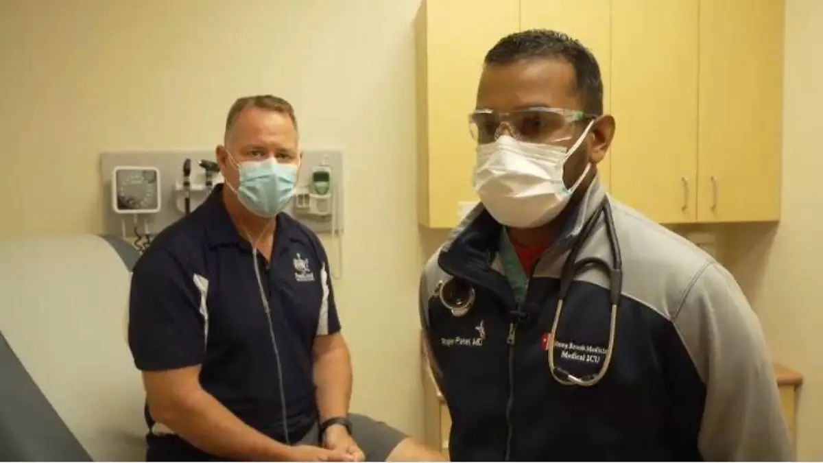 Pulminologe Dr. Rajeev Patel, der den Ex-Feuerwehrmann Rich Roeill seit nunmehr sechs Jahren betreut.