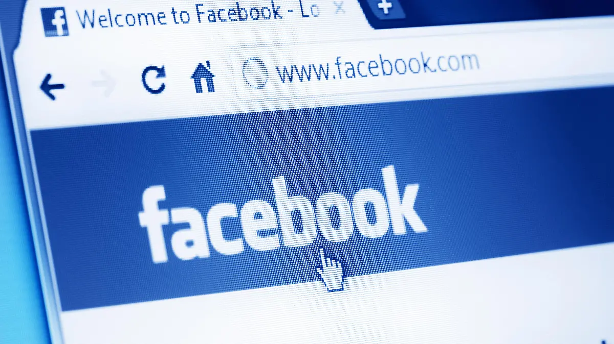 Facebook Login Seite auf Computer