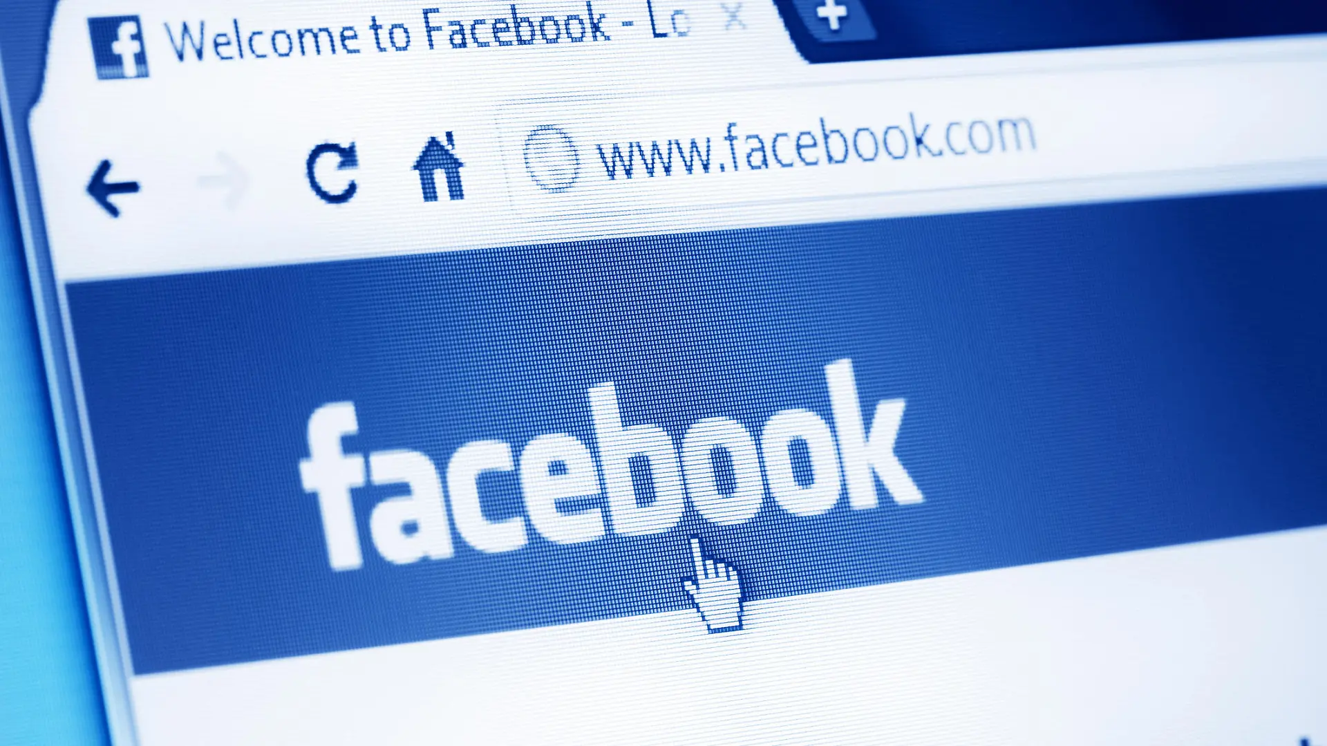 Facebook Login Seite auf Computer