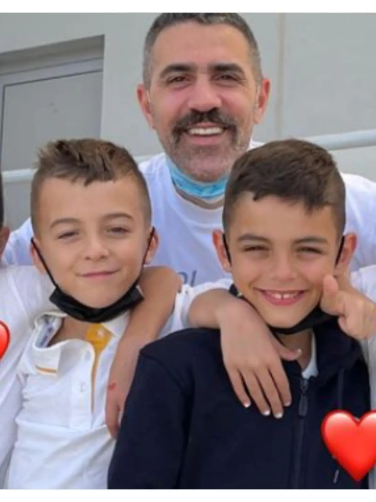 Bushido mit seinen älteren Kindern.