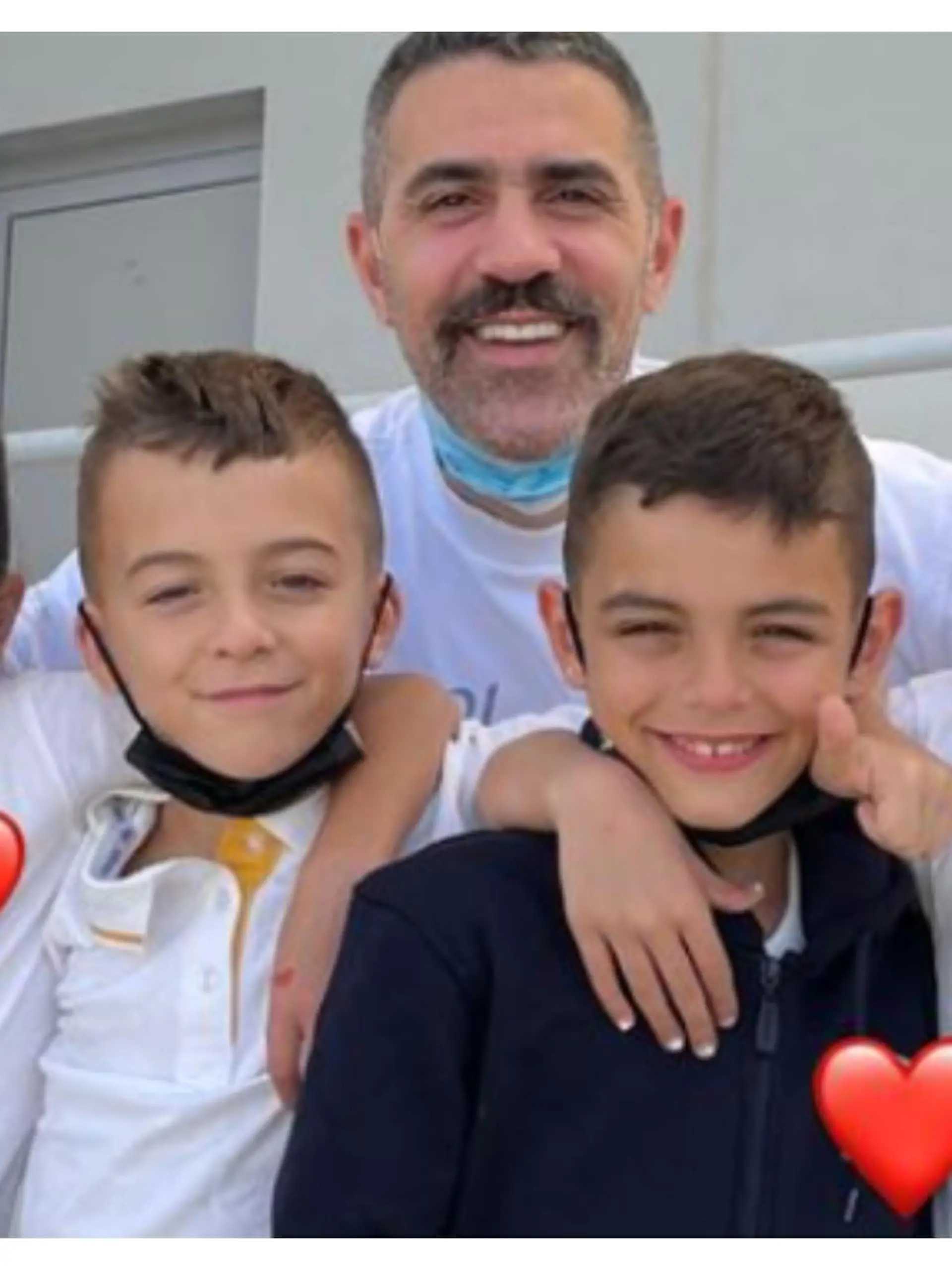 Bushido mit seinen älteren Kindern.