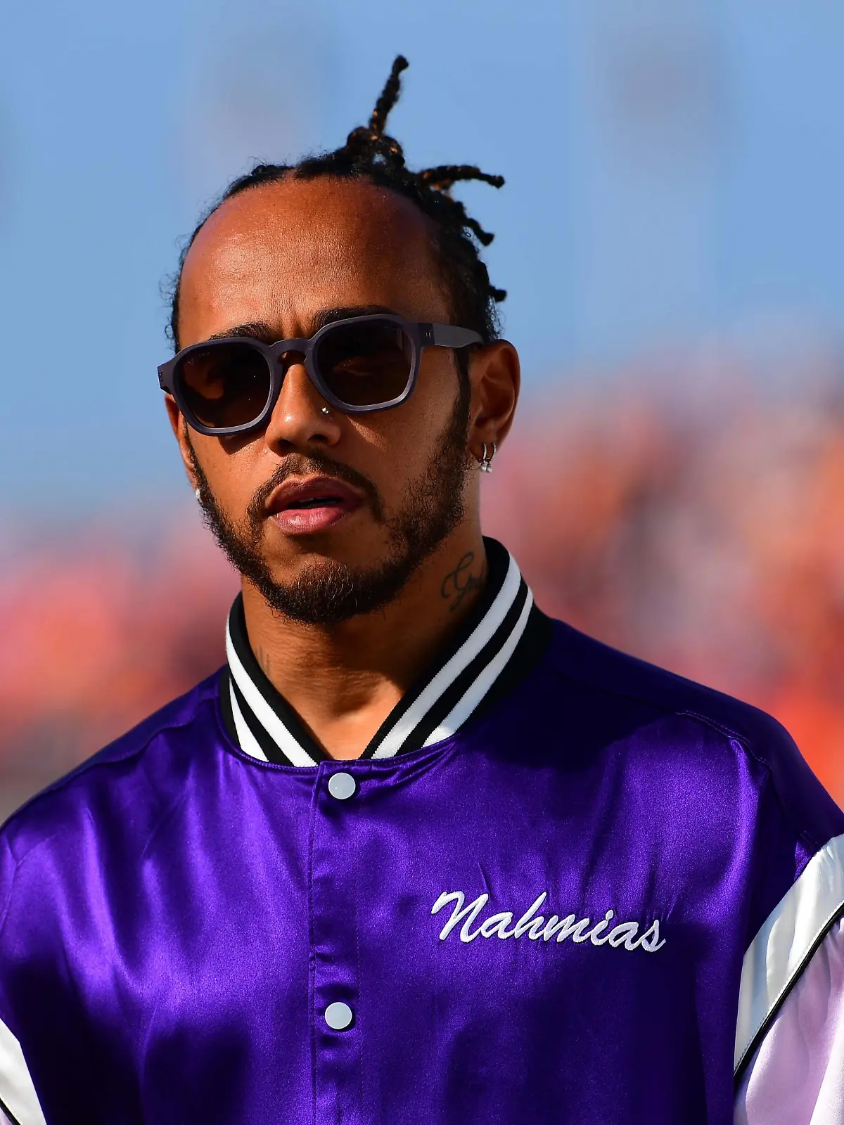 Lewis Hamilton of Mercedes-AMG Petronas F1 Team arrive into the paddock before race of Dutch Grand Prix, 13th round of Formula 1 World Championship in CM.com Circuit Zandvoort, North Holland, Netherlands, 5 September 2021 (Photo by Andrea Diodato/NurPhoto)