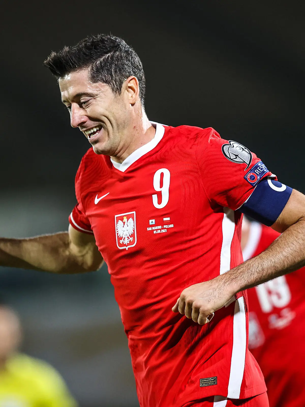 05.09.2021 SERRAVALLE, SAN MARINO STADIO OLIMPICOPILKA NOZNA FOOTBALL ELIMINACJA MISTRZOSTW SWIATA FIFA QATAR 2022  WORLD CUP QUALIFIATION QATAR 2022 MECZ SAN MARINO - POLSKA  GAME SAN MARINO - POLAND NZ ROBERT LEWANDOWSKI POLSKA RADOSC, BRAMKA, GOL,FOTO LUKASZ GROCHALA/CYFRASPORT/NEWSPIX.PL --- Newspix.pl PUBLICATIONxNOTxINxPOL 20210905CSLG0055 