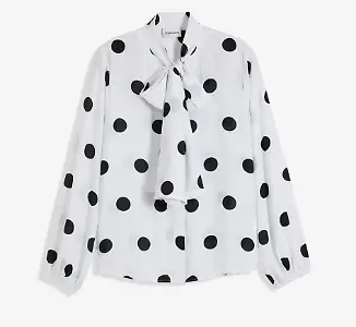 Schluppenbluse mit Ballonärmeln