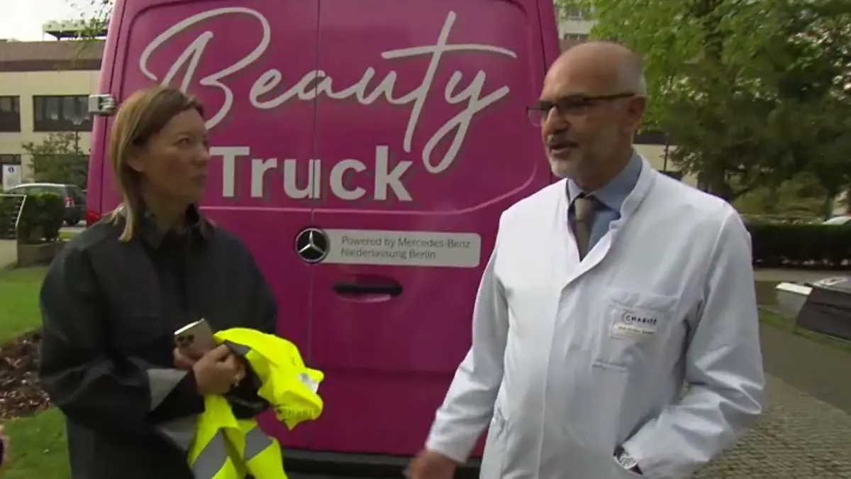 Prof. Sehouli unterstützt das Projekt "Beauty Truck".