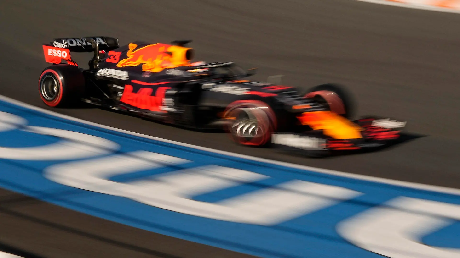 Red Bull driver Max Verstappen of the Netherlands steers his car during the qualifying session for Sunday's Formula One Dutch Grand Prix, at the Zandvoort racetrack, Netherlands, Saturday, Sept. 4, 2021. (AP Photo/Francisco Seco)
