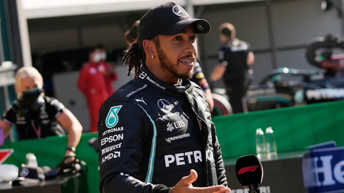 Formula One F1 - Dutch Grand Prix - Circuit Zandvoort, Zandvoort, Netherlands - September 4, 2021 Mercedes' Lewis Hamilton after qualifying in third position Pool via REUTERS/Francisco Seco