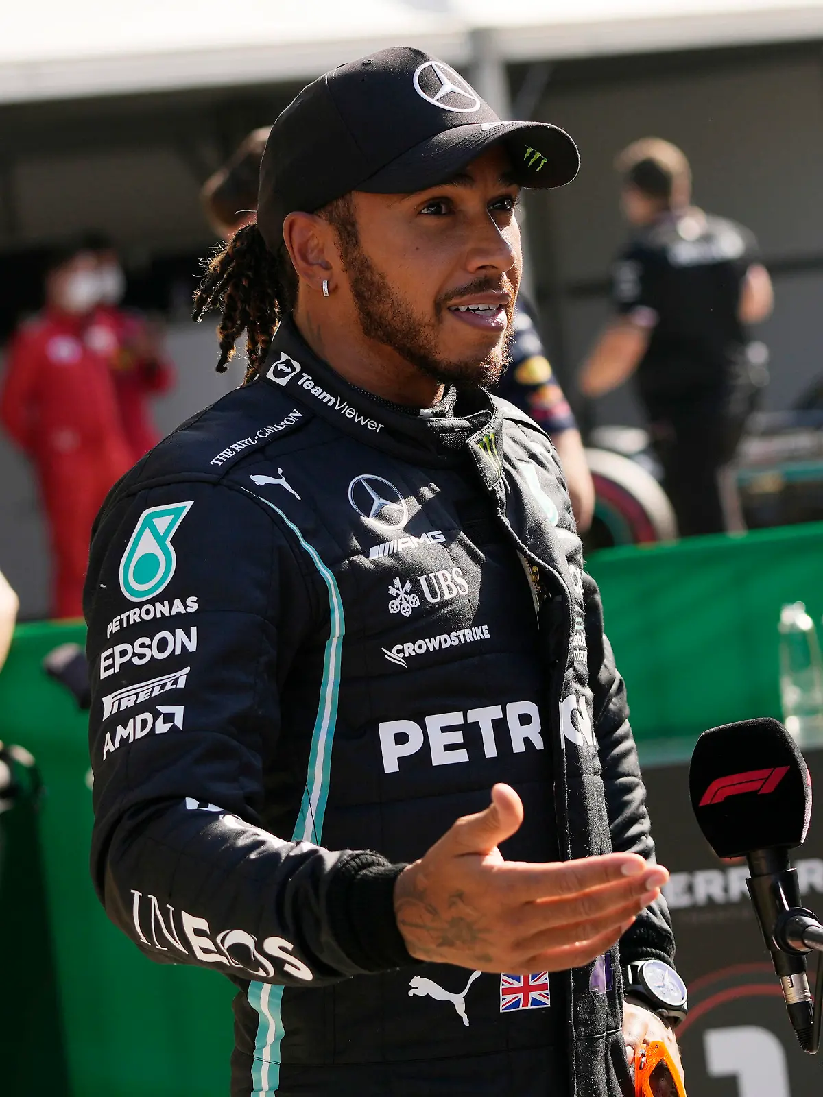 Formula One F1 - Dutch Grand Prix - Circuit Zandvoort, Zandvoort, Netherlands - September 4, 2021 Mercedes' Lewis Hamilton after qualifying in third position Pool via REUTERS/Francisco Seco