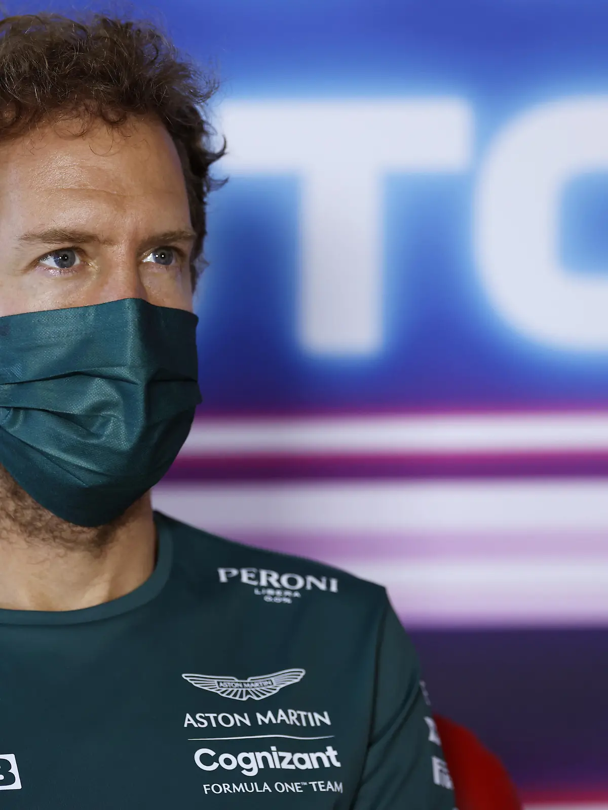 ZANDVOORT, NETHERLANDS - SEPTEMBER 02: Sebastian Vettel of Germany and Aston Martin F1 Team talks in the Drivers Press Conference during previews ahead of the F1 Grand Prix of The Netherlands at Circuit Zandvoort on September 02, 2021 in Zandvoort, Netherlands. (Photo by Kenzo Tribouillard - Pool/Getty Images)