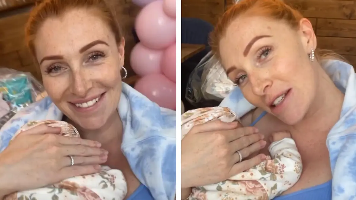Georgina Fleur zeigt sich das erste Mal mit ihrer Tochter bei Instagram.