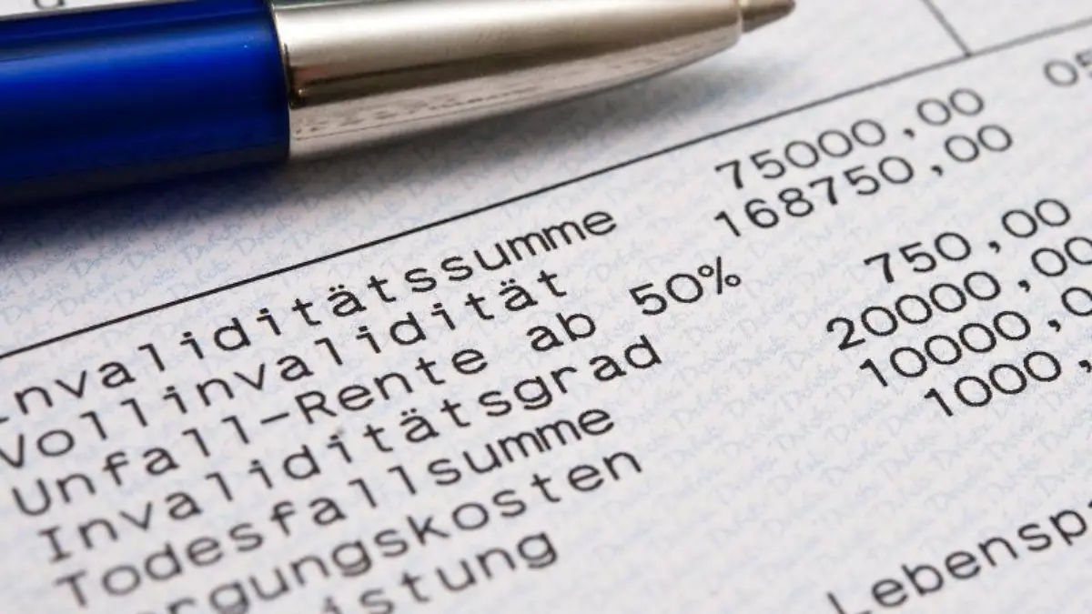 Versicherungskonditionen