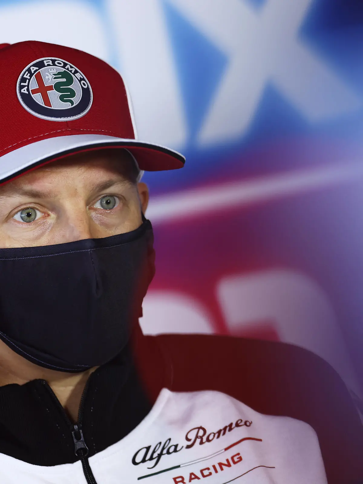 ZANDVOORT, NETHERLANDS - SEPTEMBER 02: Kimi Raikkonen of Finland and Alfa Romeo Racing talks in the Drivers Press Conference during previews ahead of the F1 Grand Prix of The Netherlands at Circuit Zandvoort on September 02, 2021 in Zandvoort, Netherlands. (Photo by Kenzo Tribouillard - Pool/Getty Images)