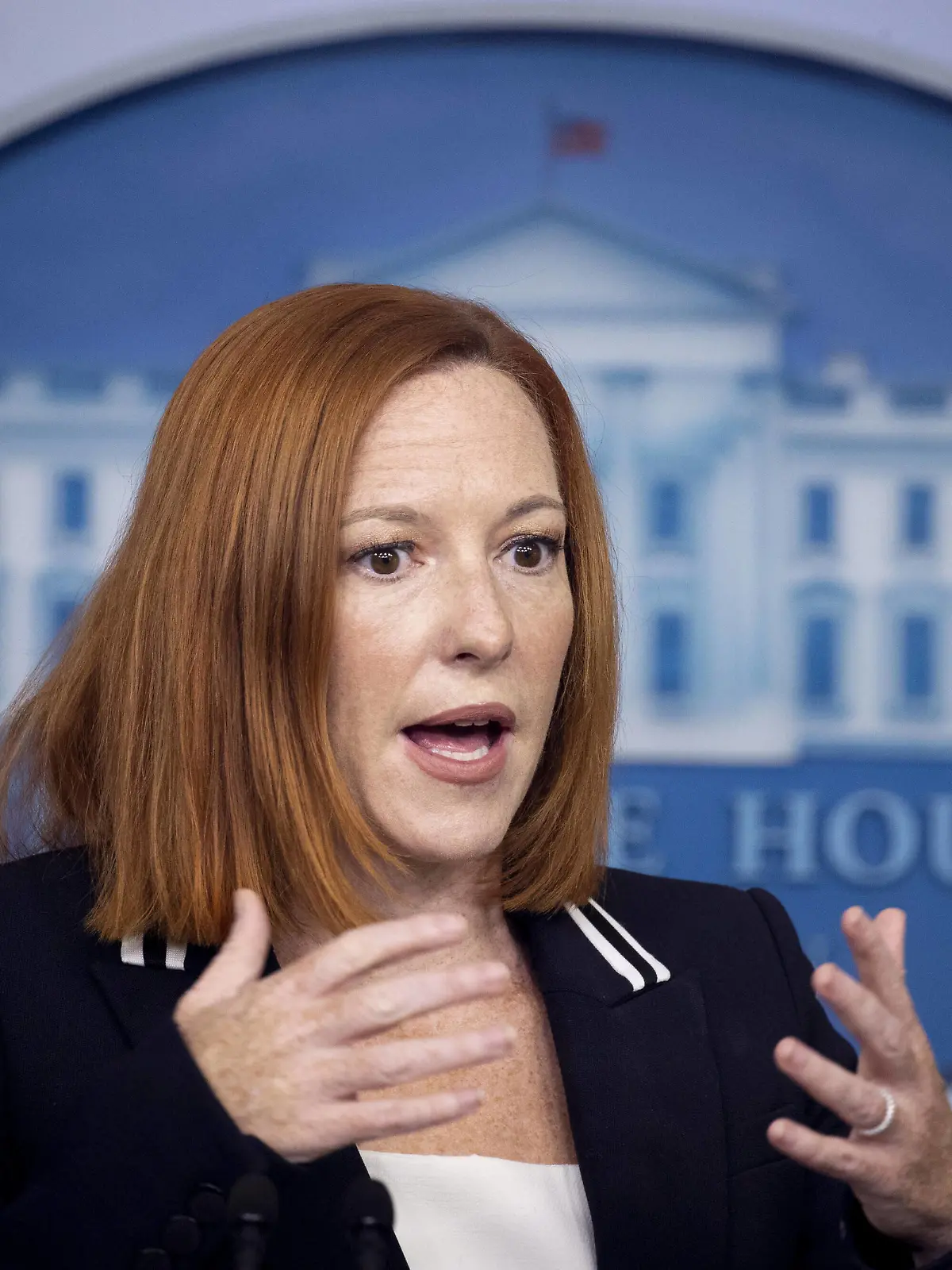 White House Press Secretary Jen Psaki participates in a news briefing during which a variety of topics were discussed ranging from the Biden administration s response to Hurricane Ida, the withdrawal from Afghanistan and cybersecurity protective measures ahead of the approaching Labor Day holiday weekend in the James Brady Press Briefing Room of the White House in Washington, DC on Thursday, September 2, 2021. PUBLICATIONxINxGERxSUIxAUTxHUNxONLY WASP2021090223 MICHAELxREYNOLDS 