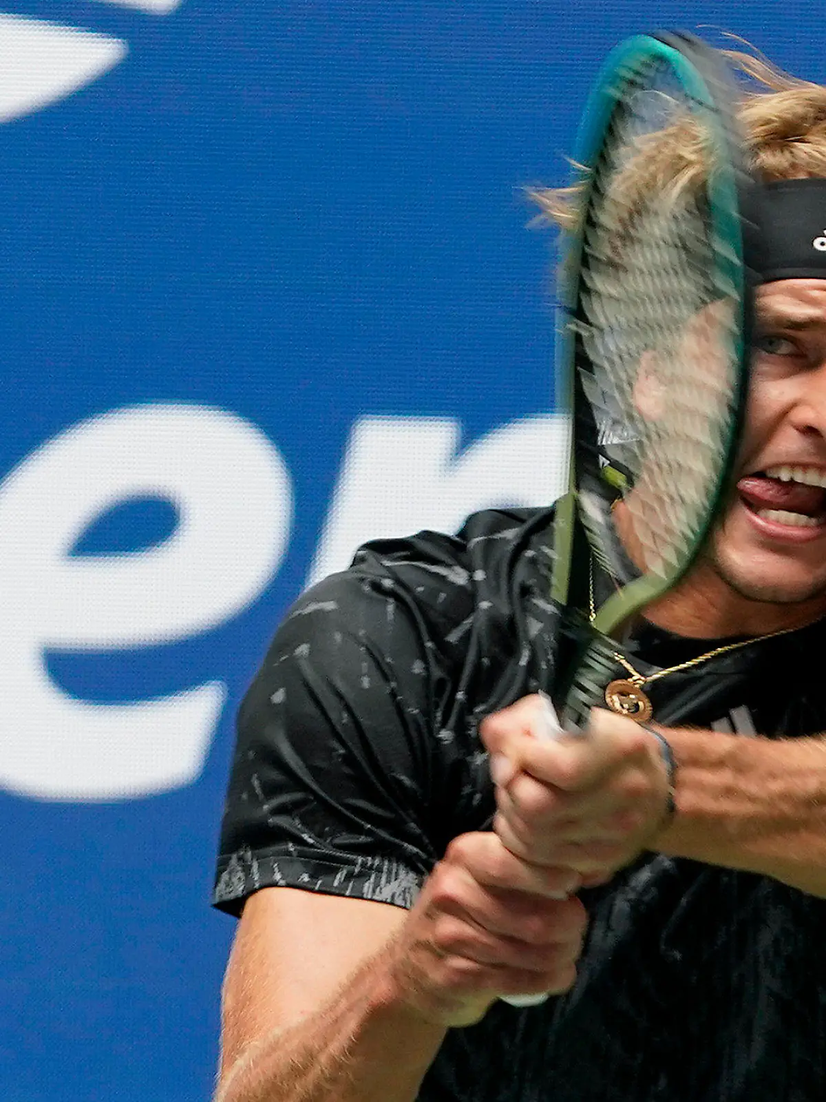 31.08.2021, USA, New York: Tennis: Grand-Slam-Turnier, US-Open, Herren, Einzel, 1. Runde, Zverev (Deutschland) - Querrey (USA): Alexander Zverev in Aktion. Foto: John Minchillo/AP/dpa +++ dpa-Bildfunk +++