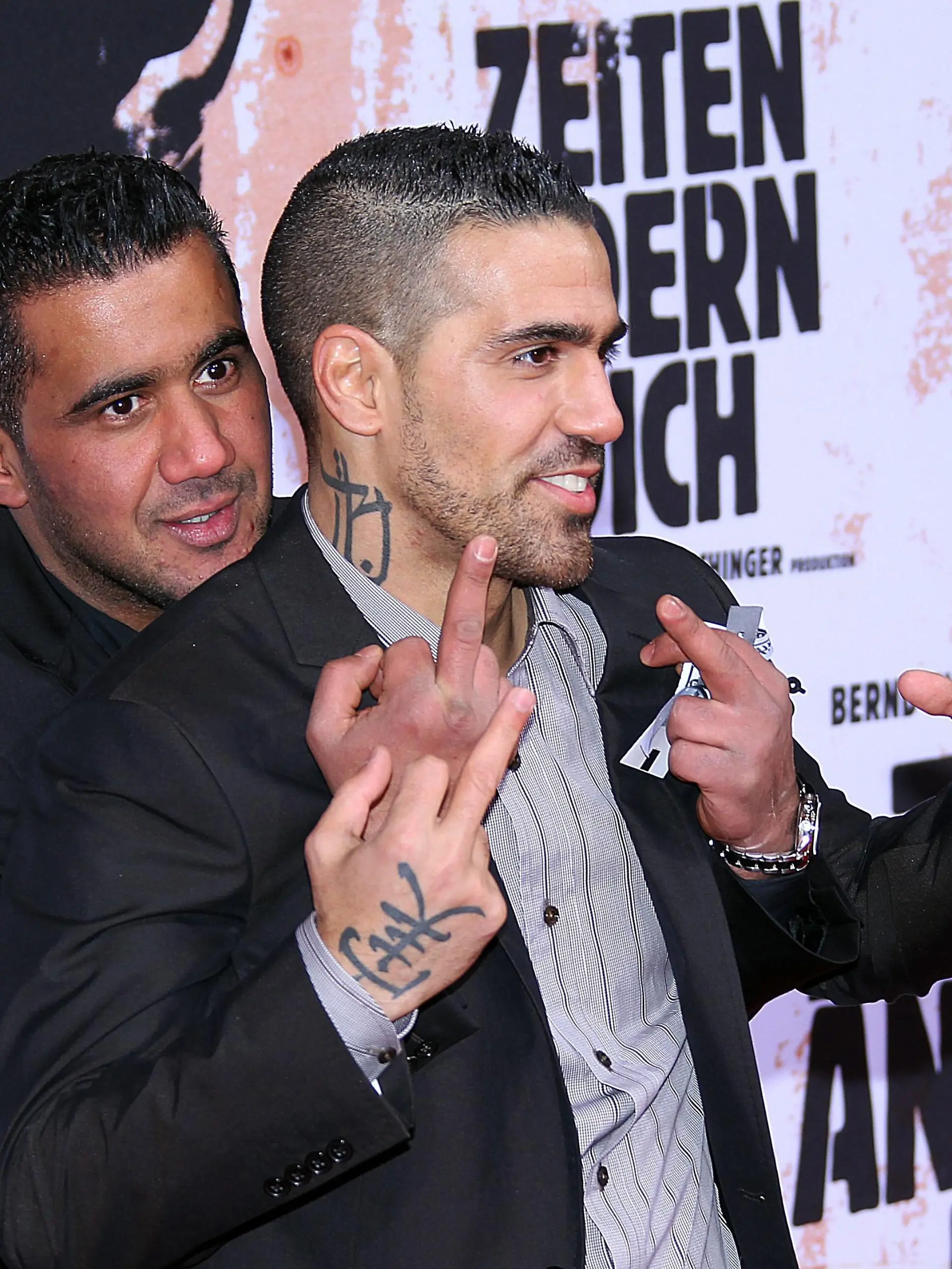 Bushido und Arafat Abou-Chaker bei der Premiere des Films "Zeiten ändern Dich" im Februar 2010 in Berlin.