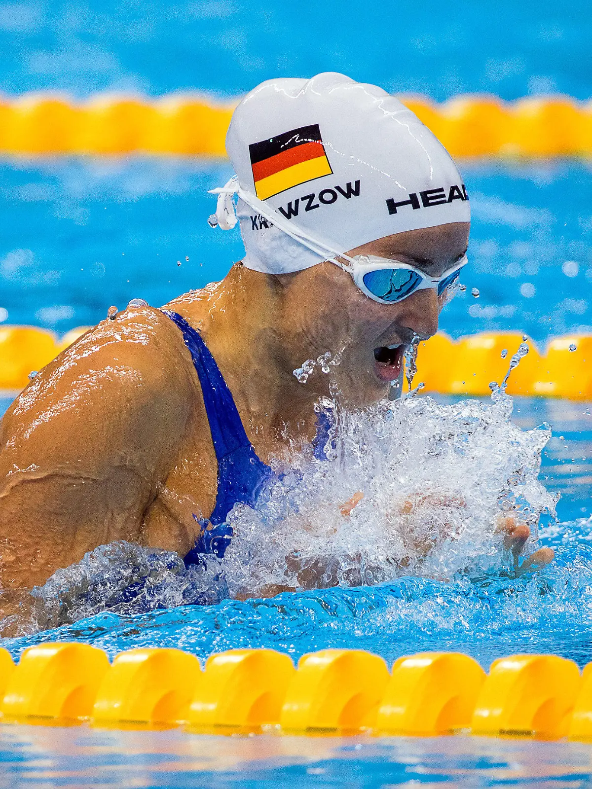 ARCHIV - 10.09.2016, Brasilien, Rio De Janeiro: Paralympics - Elena Krawzow im Wettbewerb über 100 Meter Brustschwimmen. (zu dpa: Bladejumper, Playboy-Model und Außenminister: Echte Typen in Tokio) Foto: Jens Büttner/dpa-Zentralbild/dpa +++ dpa-Bildfunk +++