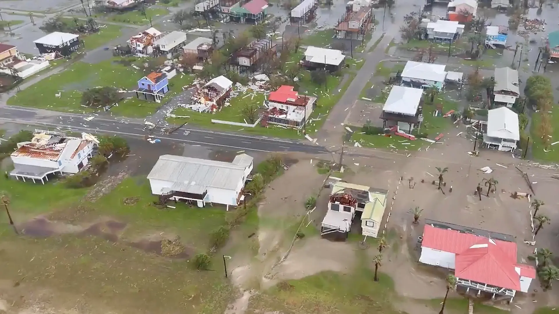  August 30, 2021, Grand Isle, Louisiana, USA : A photo taken from US Coast Guard video on Monday shows damage in Grand Isle, Louisiana, after Hurricane Ida devastated the region. The US Coast Guard USCG conducted search and rescue operations. Hurricane Ida slammed into Louisiana as a Category 4 storm on Sunday, causing at least three deaths. About a million customers were left without power. Grand Isle USA - ZUMA 20210830_new_z03_020 Copyright: xUSCGxHeartlandx