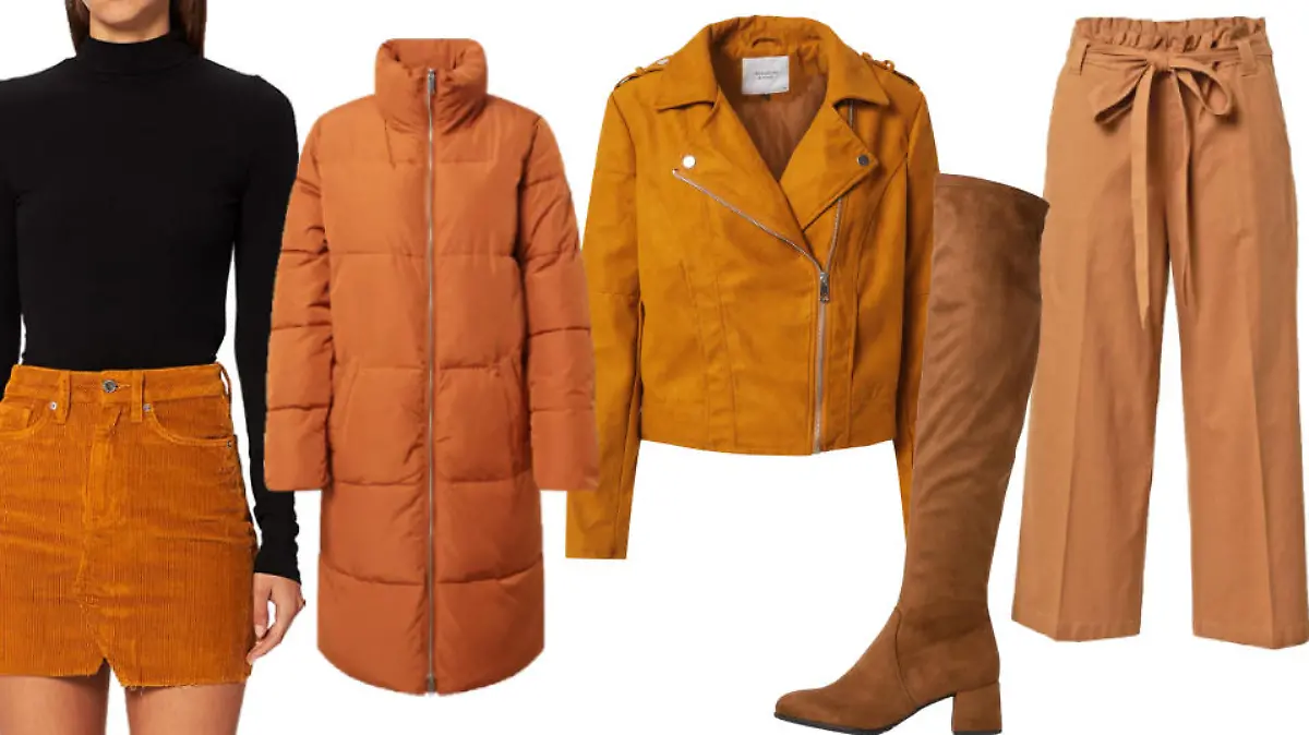 Kleidung in der Pantone-Farbe "Tomato Cream"