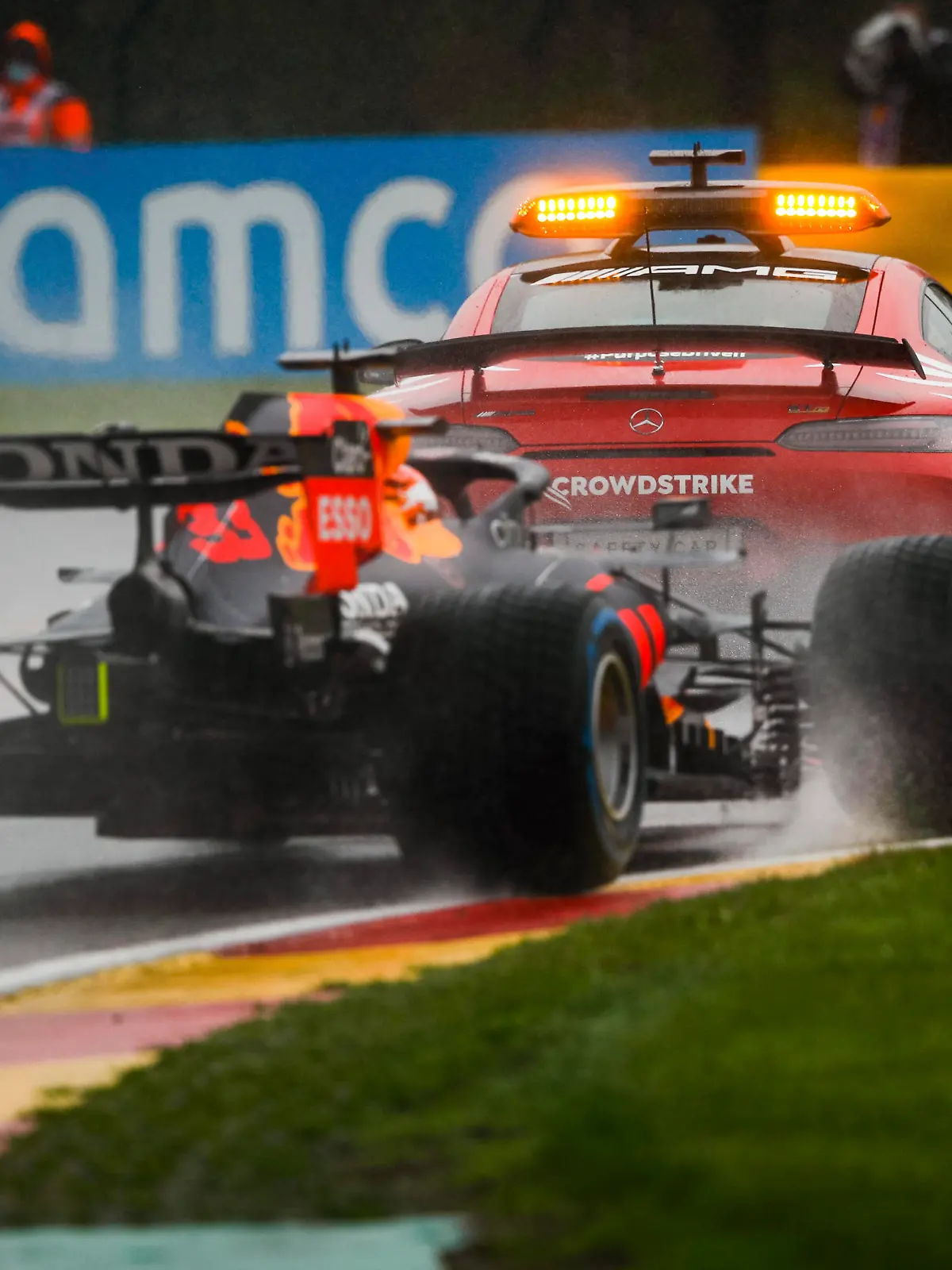 Sport Bilder des Tages F1 Safety Car, Mercedes-AMG GT R, 33 Max Verstappen NED, Red Bull Racing, F1 Grand Prix of Belgium at Circuit de Spa-Francorchamps on August 29, 2021 in Spa-Francorchamps, Belgium. Photo by HOCH ZWEI Spa-Francorchamps Belgium *** F1 Safety Car, Mercedes AMG GT R, 33 Max Verstappen NED, Red Bull Racing , F1 Grand Prix of Belgium at Circuit de Spa Francorchamps on August 29, 2021 in Spa Francorchamps, Belgium Photo by HOCH ZWEI Spa Francorchamps Belgium