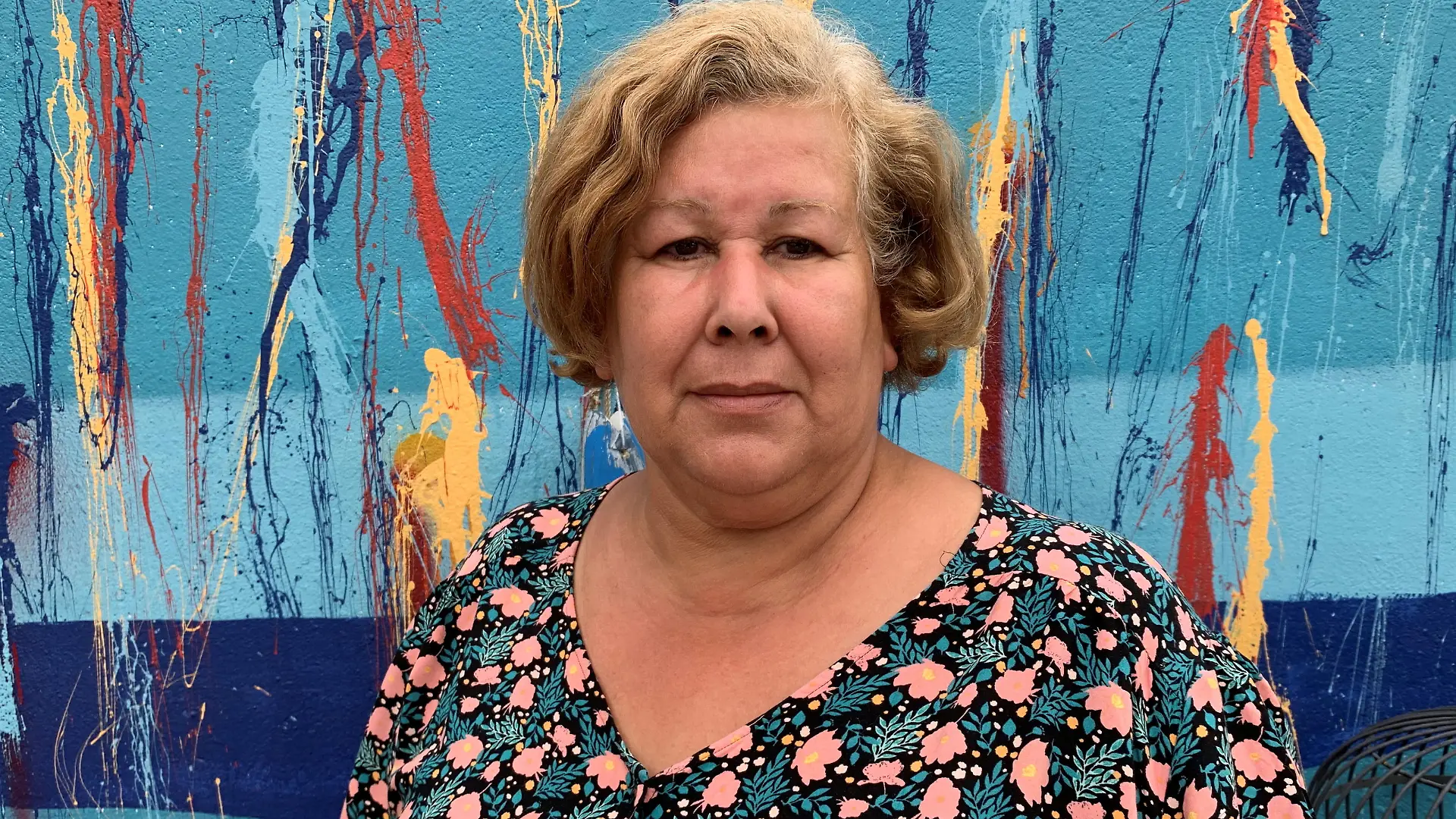 Jeanne Pouchain poses during an interview with Reuters at her home, detailing the ordeal she has been leaving through since being declared dead by a judge, in Saint-Joseph, near Lyon, August 30, 2021. Picture taken August 30, 2021. REUTERS/Cecile Mantovani