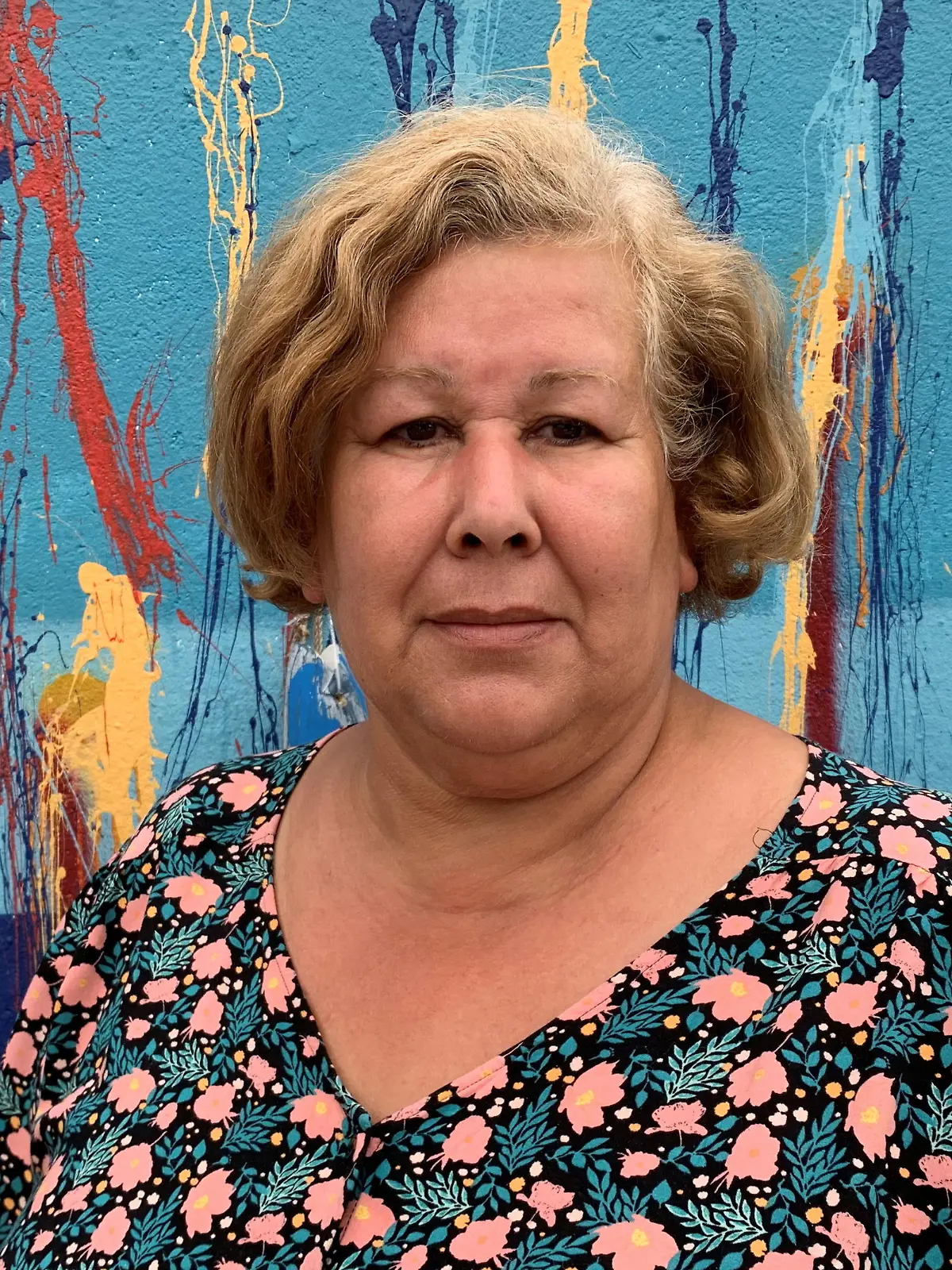 Jeanne Pouchain poses during an interview with Reuters at her home, detailing the ordeal she has been leaving through since being declared dead by a judge, in Saint-Joseph, near Lyon, August 30, 2021. Picture taken August 30, 2021. REUTERS/Cecile Mantovani