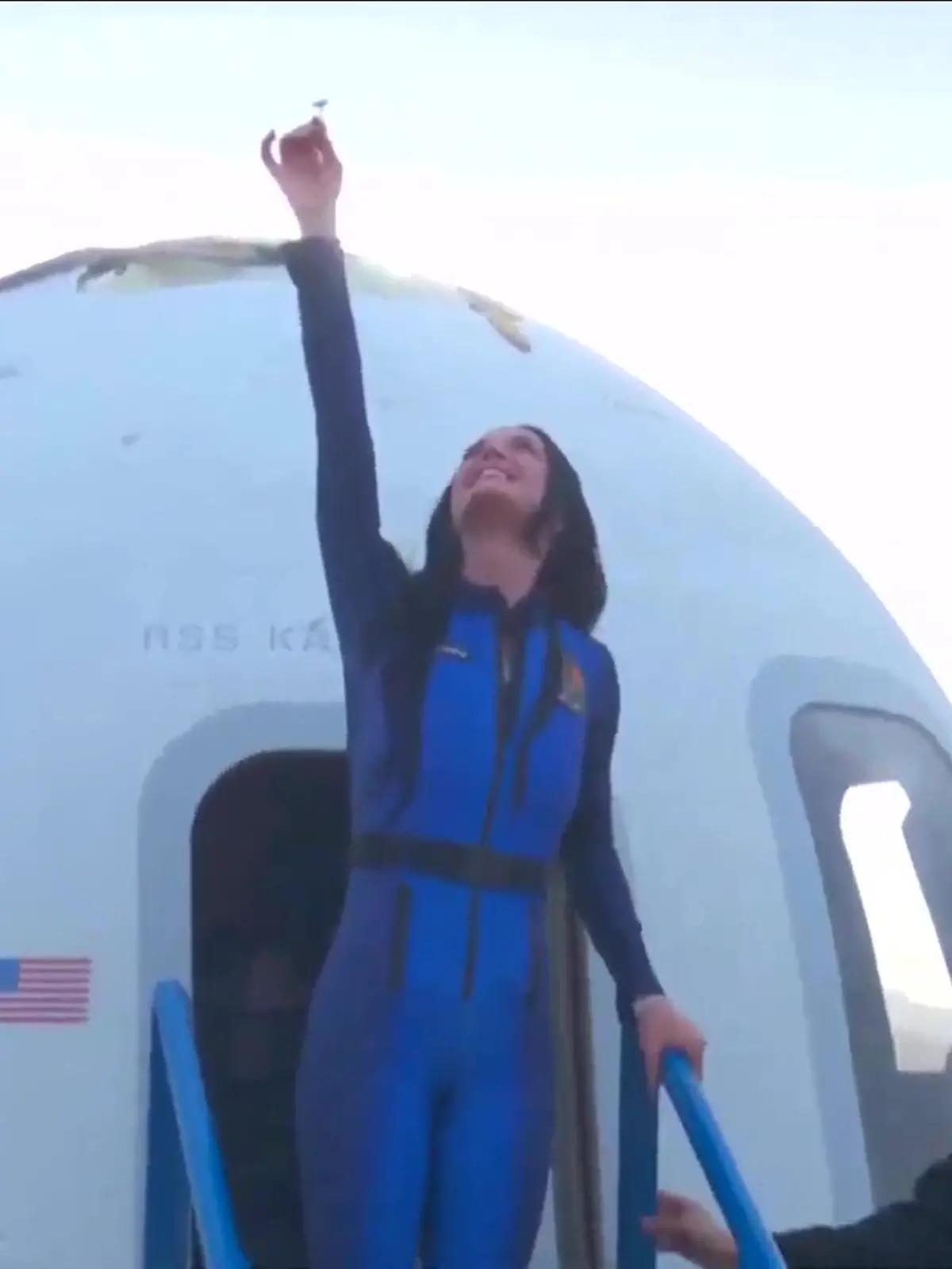 Katy Perry nach ihrem Flug ins All.