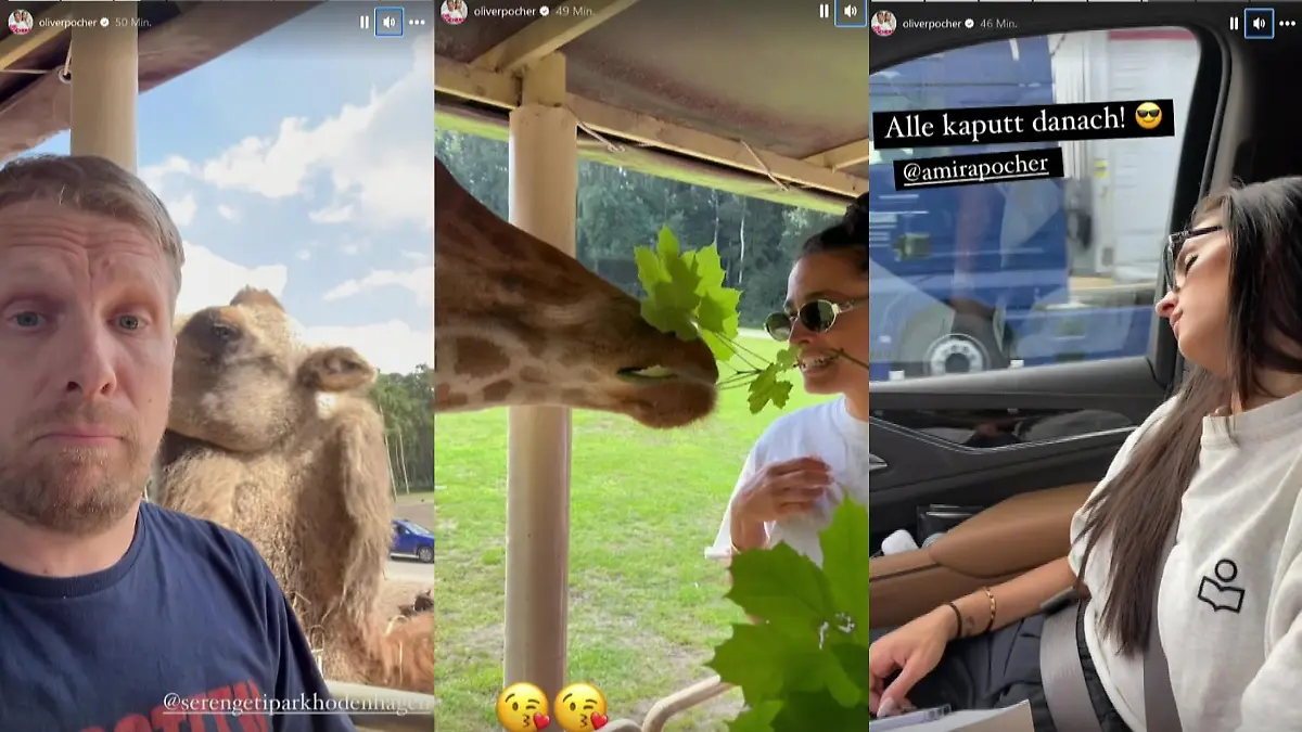 Oliver Pocher teilt mit seinen Followern Eindrücke des gemeinsamen Familienausflugs mit Amira.