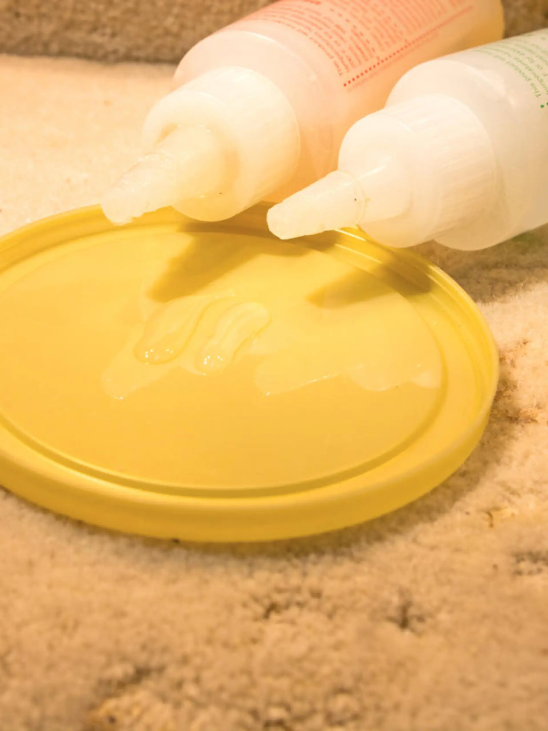 DIY- Mixing a two part epoxy glue.  From the view of the person doing this project.