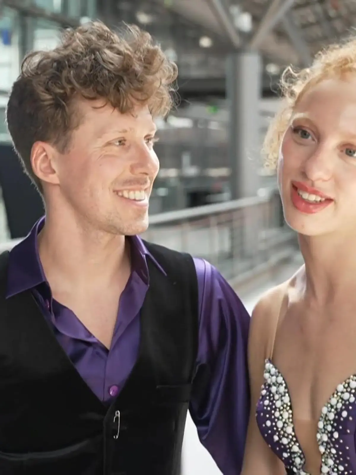 Valentin Lusin und Anna Ermakova einen Tag vor dem "Let's Dance"-Finale im RTL-Interview.