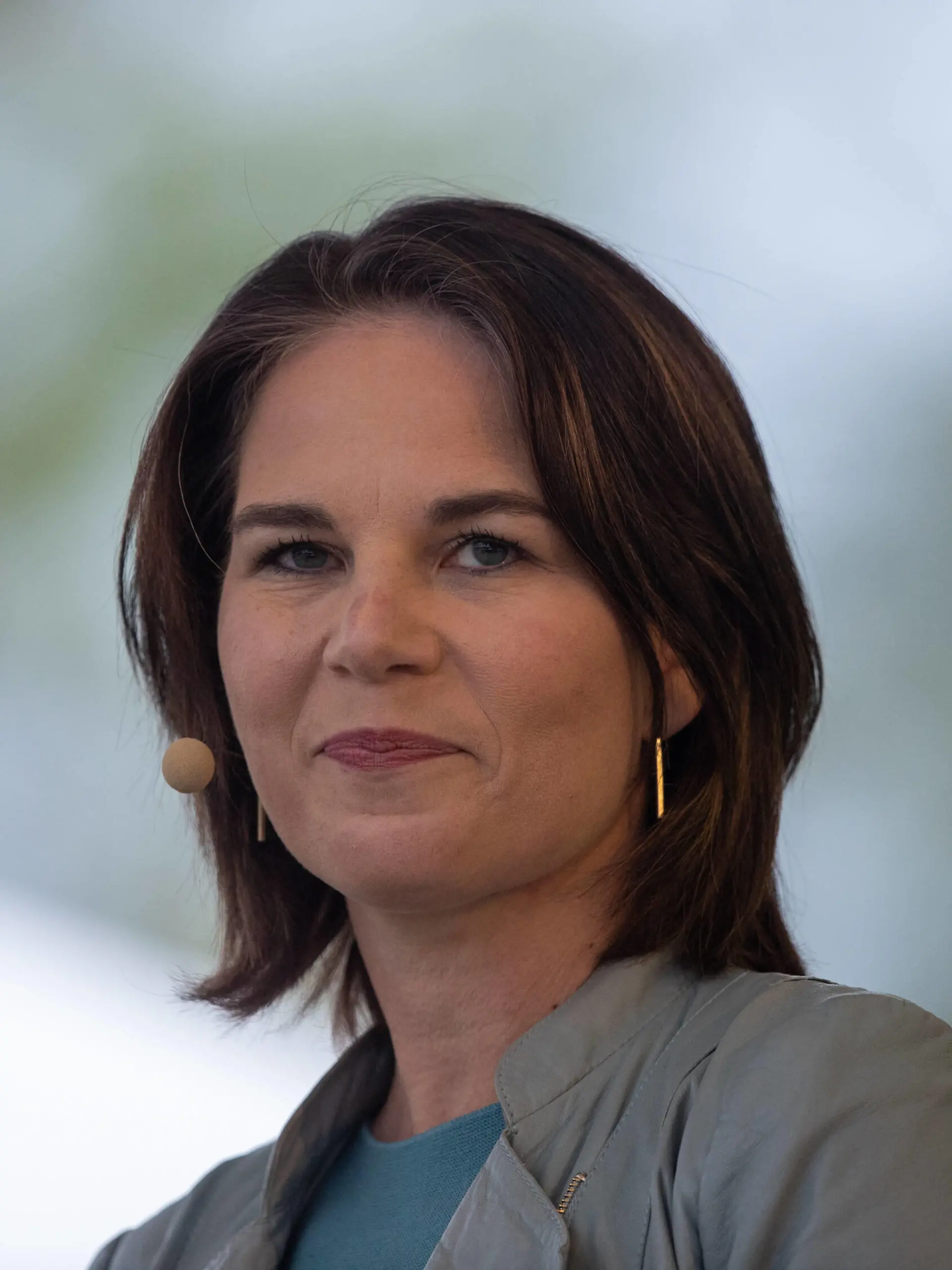 Annalena BAERBOCK spricht. Politik, Bundestagswahlkampf, Politischer Dienstag , Wahlkampfveranstaltung zur Bundestagswahl 2021 der politischen Partei Bündnis 90 die Grünen, am 17.8.2021 in Dachau, L U D W I G - T H O M A - W I E S E, Deutschland. Quelle / Copyright / Credit : Oryk HAIST *** Annalena BAERBOCK speaks politics, federal election campaign, Political Tuesday , campaign event for the 2021 federal election of the political party Bündnis 90 die Grünen, on 17 8 2021 in Dachau, L U D W I G T H O M A W I E S E, Germany Source Copyright Credit Oryk HAIST xx 