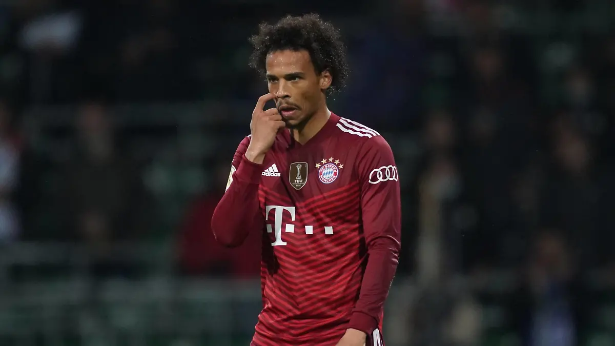 GER, DFB-Pokal, 1.Runde, Bremer SV vs FC Bayern Muenchen / 25.08.2021, wohninvest Weserstadion, Bremen, GER, DFB-Pokal, 1.Runde, Bremer SV vs FC Bayern Muenchen im Bild / picture shows Leroy Sane FC Bayern Muenchen 10 *** GER, DFB Pokal, 1 round, Bremer SV vs FC Bayern Muenchen 25 08 2021, wohninvest Weserstadion, Bremen, GER, DFB Pokal, 1 round, Bremer SV vs FC Bayern Muenchen in picture shows Leroy Sane FC Bayern Muenchen 10 nordphotoxGmbHx/xgumzmedia nphgm001