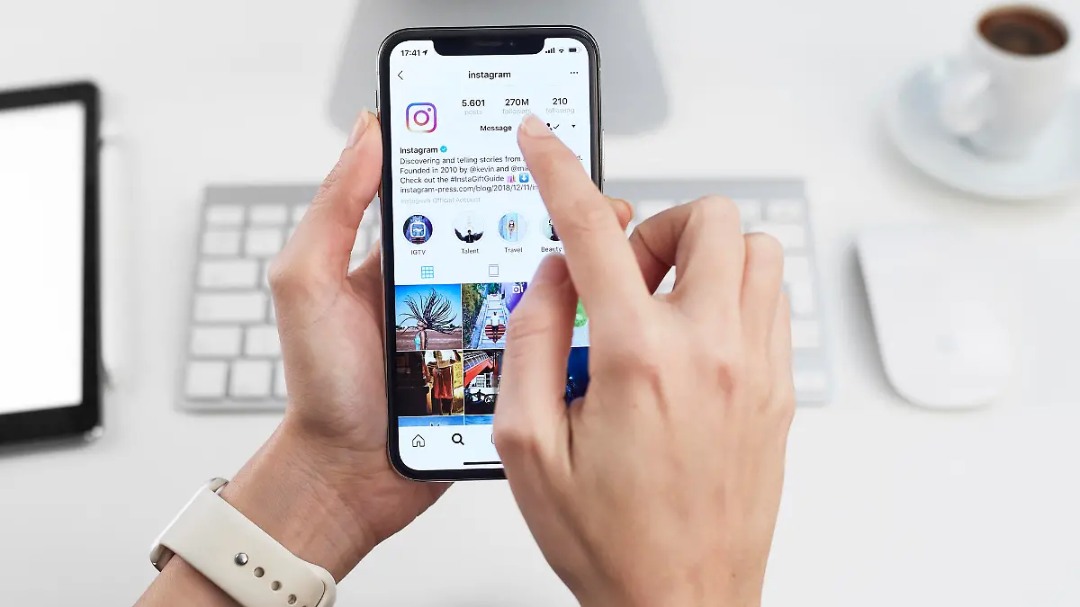 Istanbul, Turkey - December 15, 2018: Person holding a brand new Apple iPhone X with Instagram profile on the screen. Instagram is an online mobile social networking service, launched in October 2010.