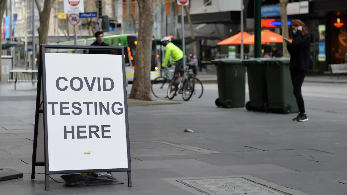 MELBOURNE, AUSTRALIA - JULY 27: A view of an empty street after it has been announced that the full closure implemented to prevent the Delta variant of the coronavirus (Covid-19) pandemic will be eased from midnight in Melbourne, Australia on July 27, 2021. Recep Sakar / Anadolu Agency
