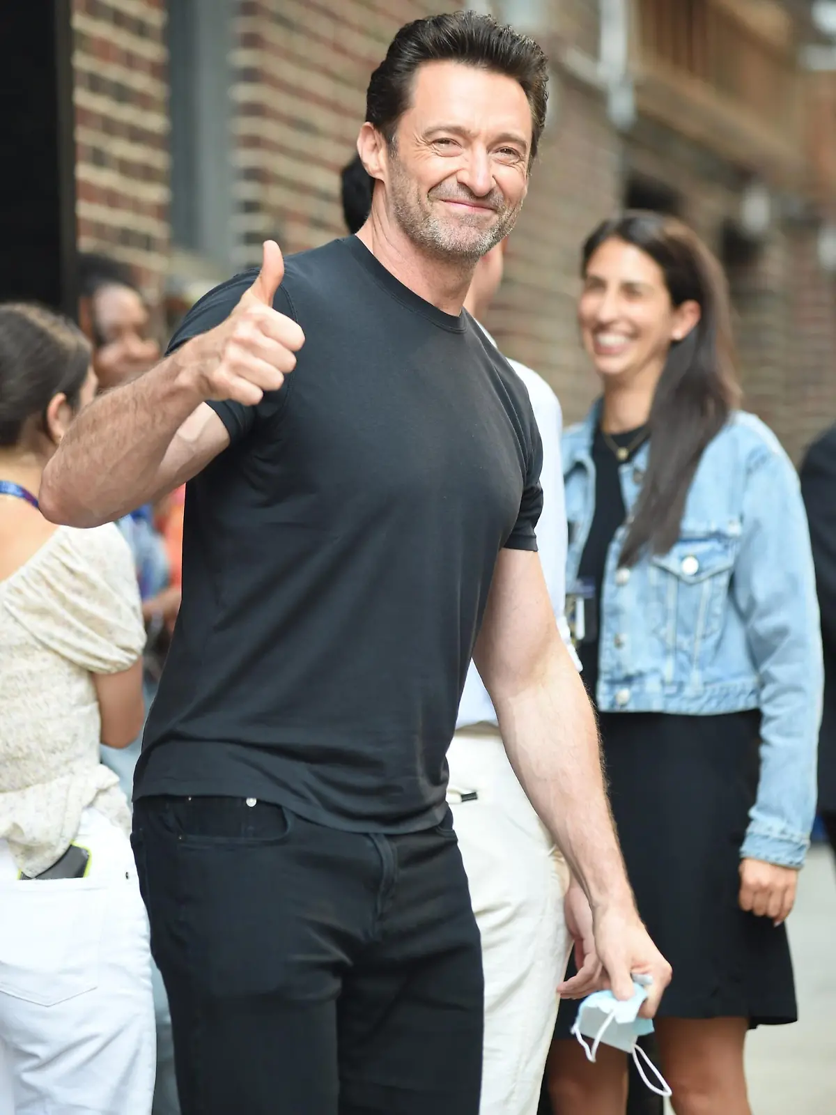 Hugh Jackman, The Late Show with Stephen Colbert out and about for Celebrity Candids - THU, , New York, NY July 15, 2021. Photo By: Kristin Callahan/Everett Collection