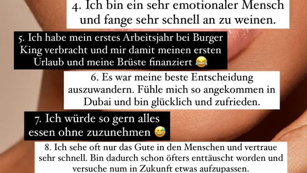 Sarah Harrison gibt Fakten über sich preis.