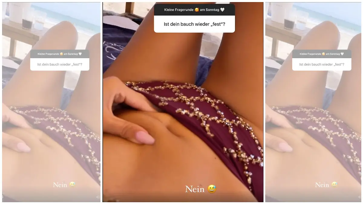 Jessica Paszka zeigt ihren "Bauchspeck"