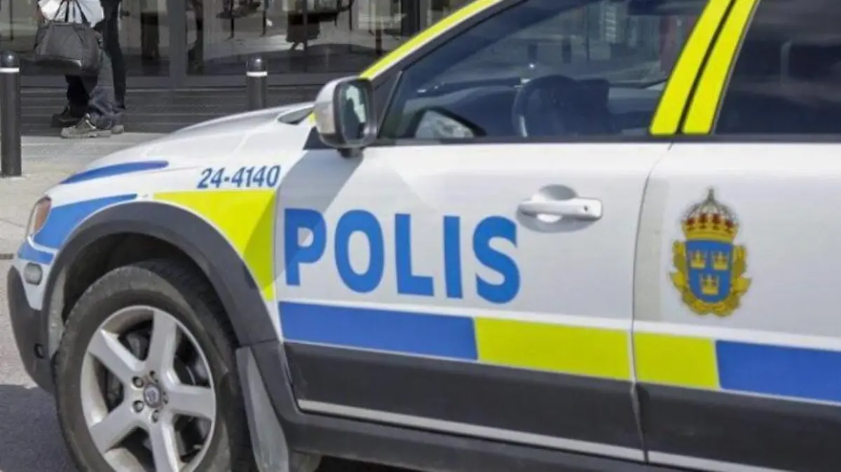 Ein Wagen der schwedischen Polizei bei einem Einsatz. Foto: Peter Kruger/TT/Archiv