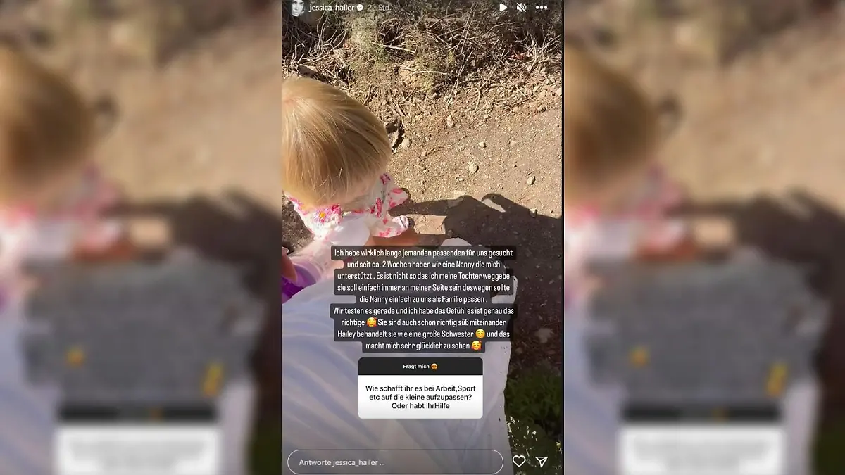 Jessica Haller hat eine Nanny engagiert