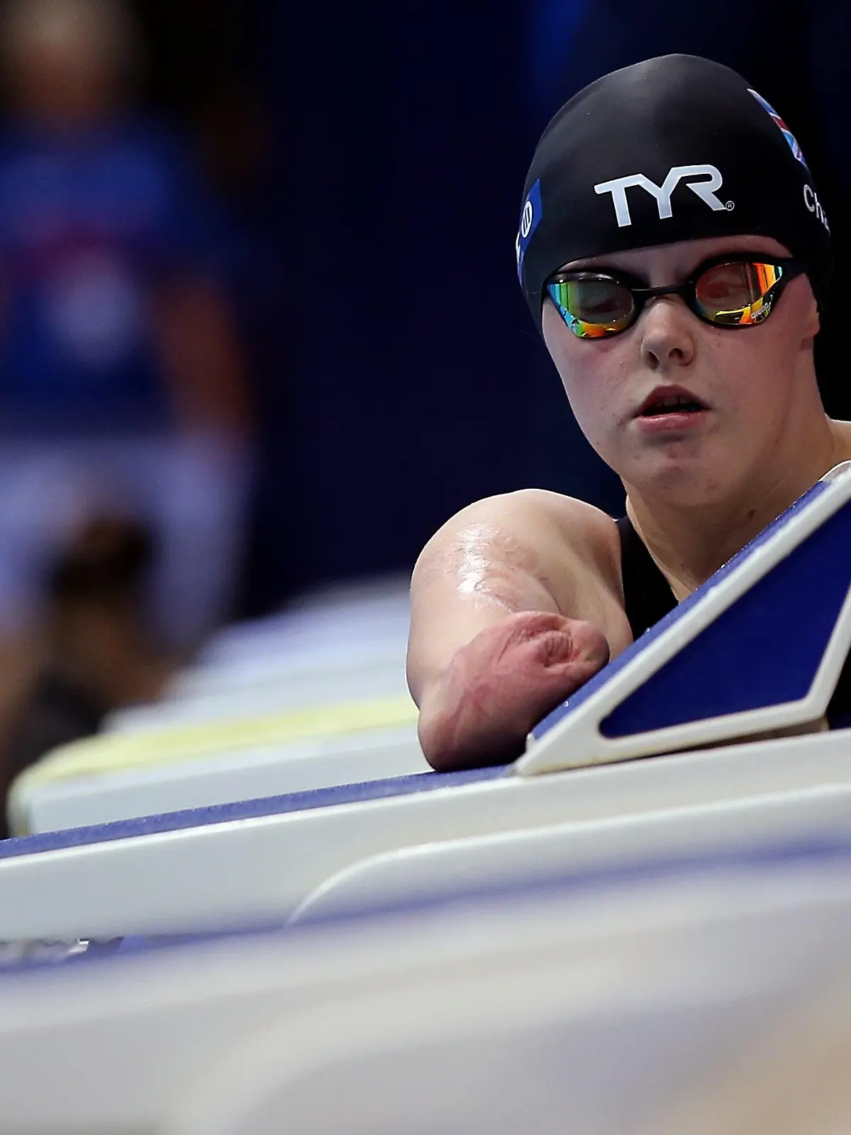 2019 World Para Swimming Allianz Championships - Day Four - London Aquatic Centre. Great Britain's Ellie Challis before the Women's 50m Butterfly S5 Heat 1 during day four of the World Para Swimming Allianz Championships at The London Aquatic Centre, London. Picture date: Thursday September 12, 2019. See PA story SWIMMING London. Photo credit should read: Steven Paston/PA Wire URN:45209068