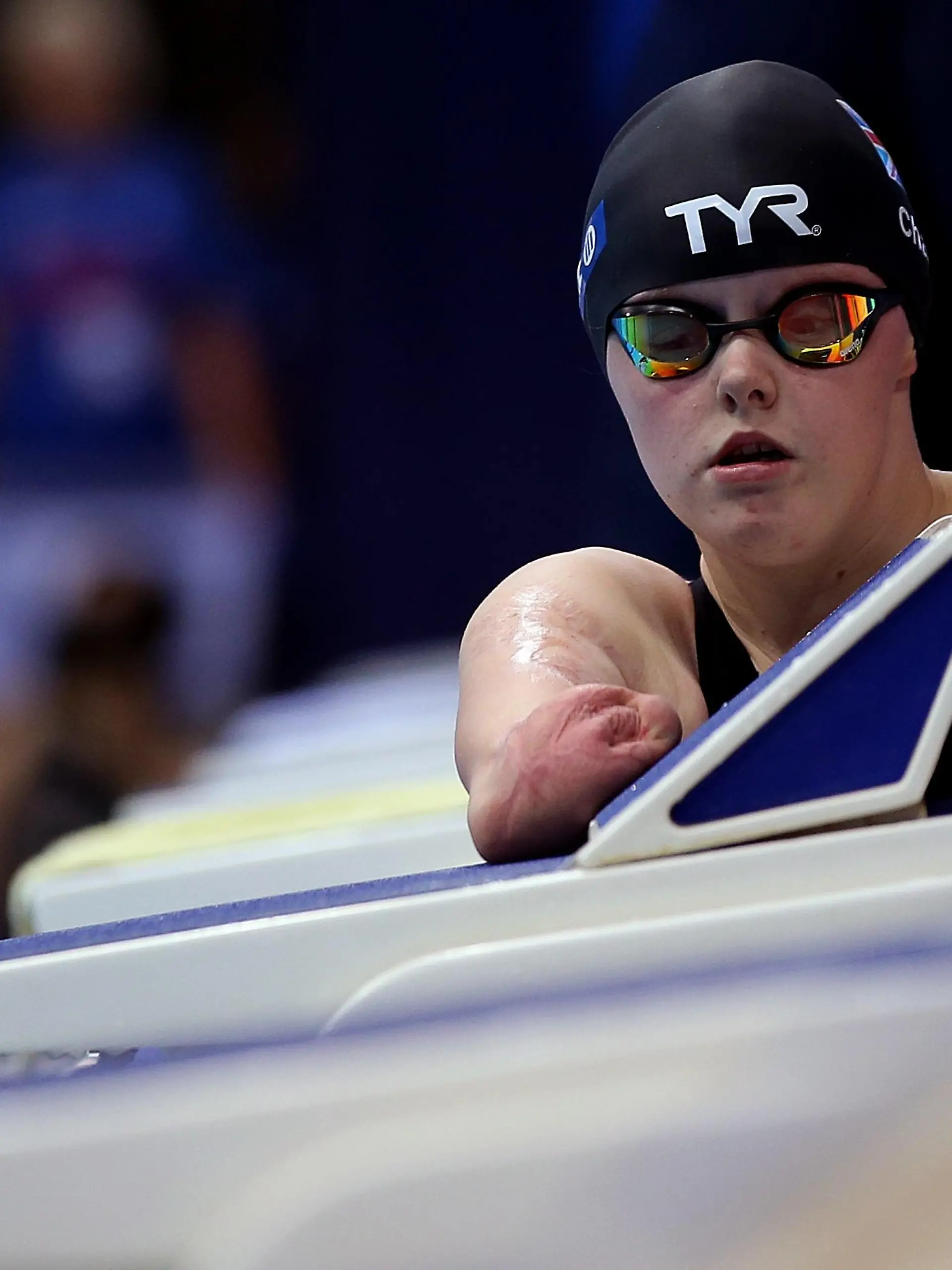 2019 World Para Swimming Allianz Championships - Day Four - London Aquatic Centre. Great Britain's Ellie Challis before the Women's 50m Butterfly S5 Heat 1 during day four of the World Para Swimming Allianz Championships at The London Aquatic Centre, London. Picture date: Thursday September 12, 2019. See PA story SWIMMING London. Photo credit should read: Steven Paston/PA Wire URN:45209068