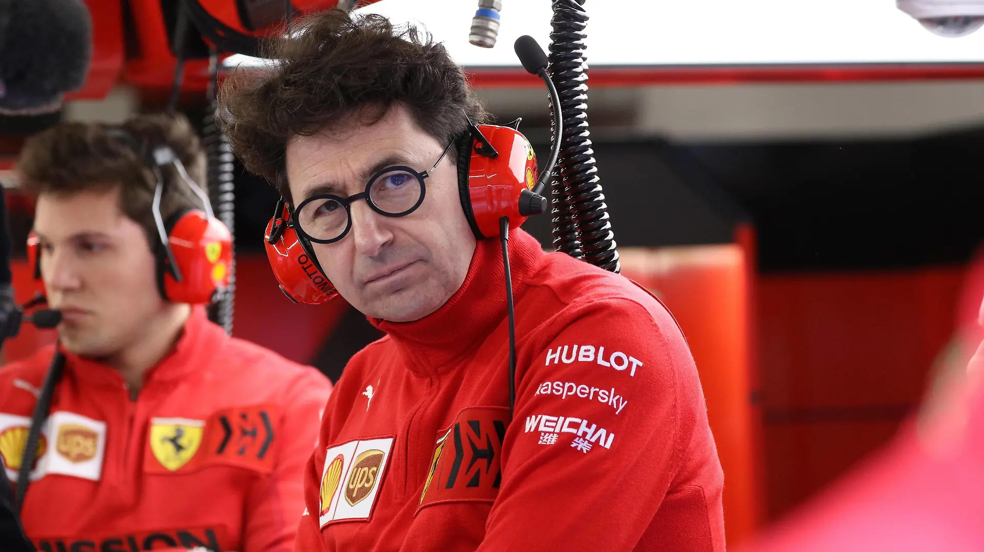  Motorsports: FIA Formula One World Championship, WM, Weltmeisterschaft 2020, Preseason Testing in Barcelona, Mattia Binotto ITA, Scuderia Ferrari Mission Winnow, Verwendung nur in Deutschland - GERMANY ONLY *** Motorsports FIA Formula One World Championship 2020, Preseason Testing in Barcelona, Mattia Binotto ITA, Scuderia Ferrari Mission Winnow , Use only in Germany GERMANY ONLY PUBLICATIONxINxGERxONLY