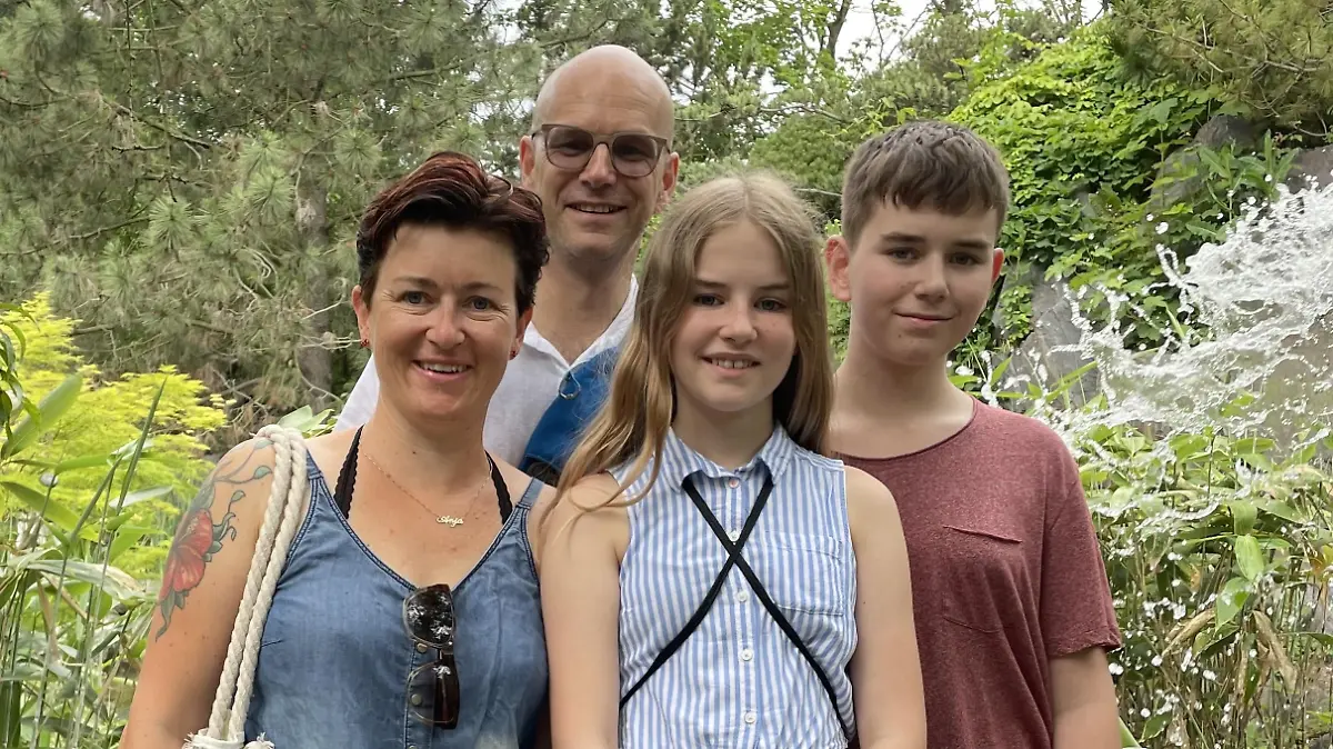 Tom Durst mit Ehefrau Anja und den Kindern Marlene und Konstantin.