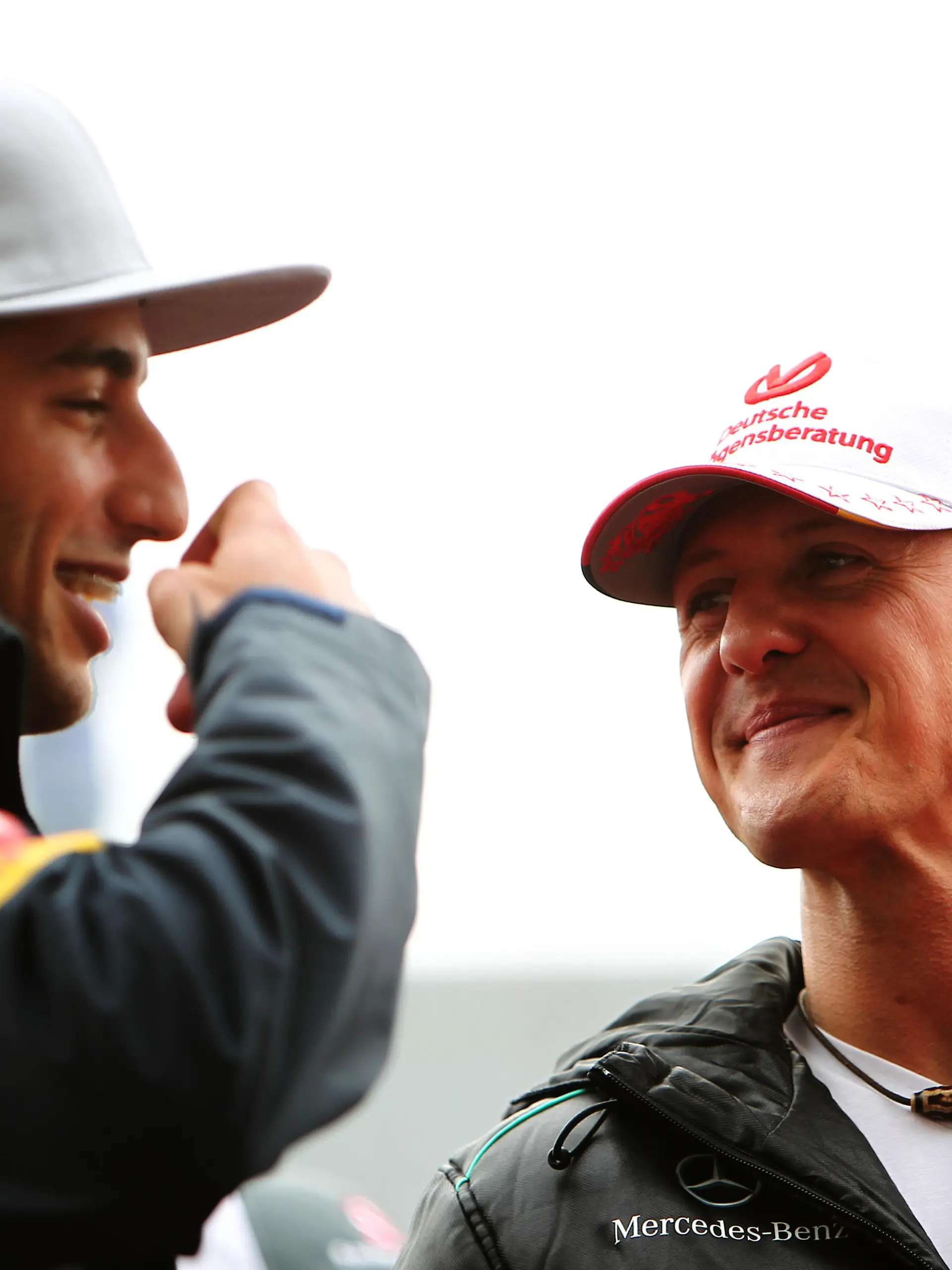 Formula One World Championship, WM, Weltmeisterschaft Rd16, Korean Grand Prix, Race, Korea International Circuit, Yeongam, South Korea, Sunday 14 October 2012. L to R: Daniel Ricciardo AUS Scuderia Toro Rosso and Michael Schumacher GER Mercedes AMG F1, on the drivers parade. Formula One World Championship, Rd16, Korean Grand Prix, Race, Korea International Circuit, Yeongam, South Korea, Sunday 14 October 2012. PUBLICATIONxINxGERxSUIxAUTxHUNxONLY ddr1214oc096