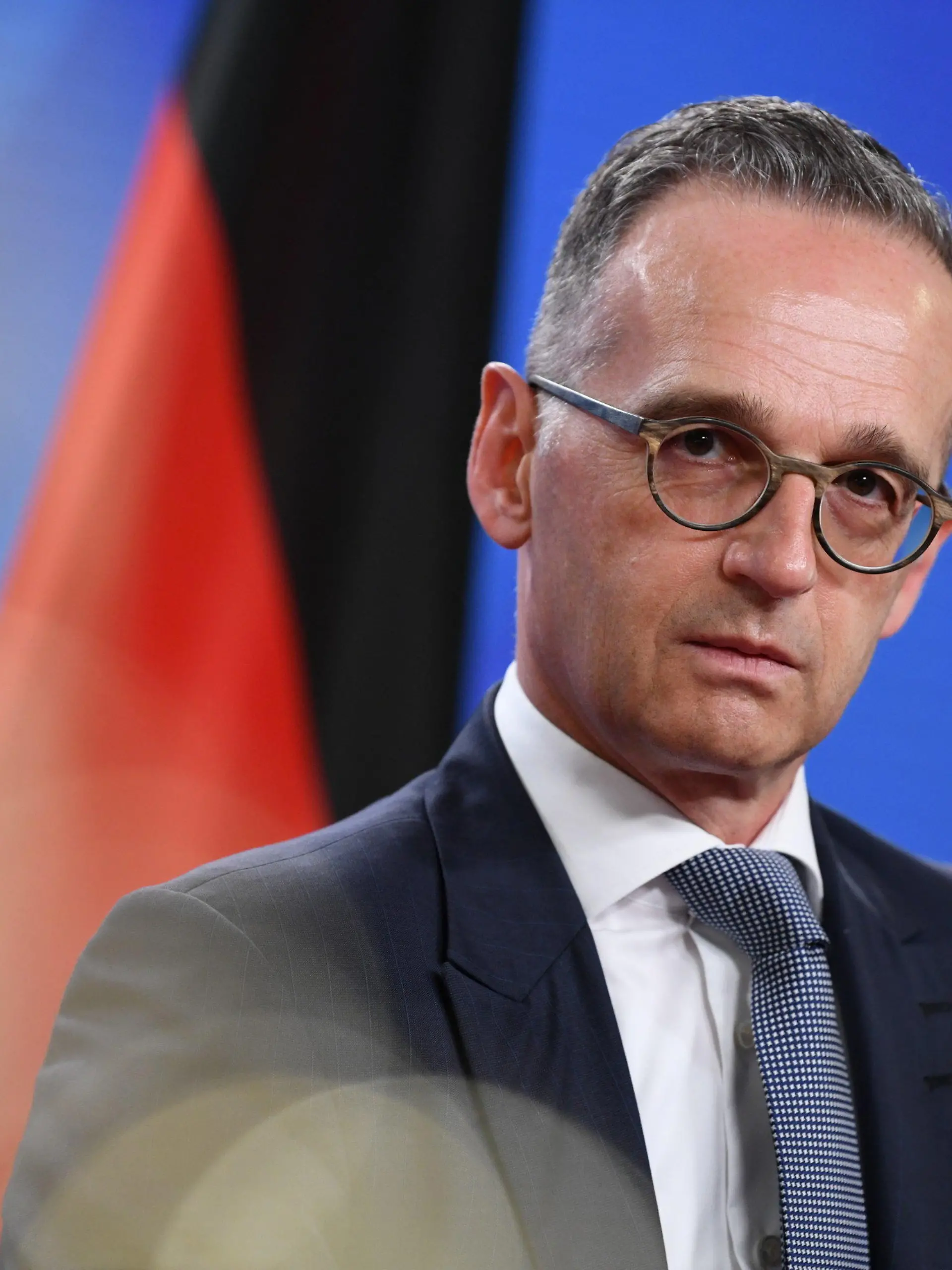 17.08.2021, Berlin: Heiko Maas (SPD), Außenminister, gibt vor einem Sondertreffen per Videokonferenz der EU-Außenminister zur Lage in Afghanistan ein Statement im Auswärtiges Amt ab. Foto: Annegret Hilse/Reuters/Pool/dpa +++ dpa-Bildfunk +++