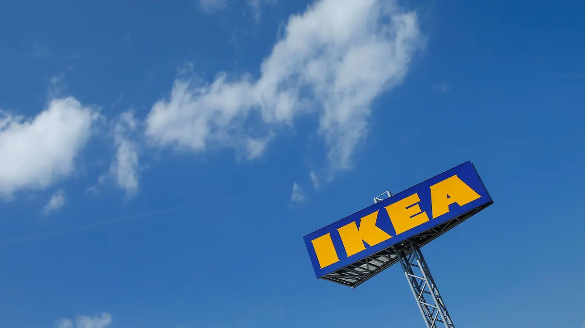 FILE PHOTO: The logo of IKEA is seen above a store in Voesendorf, Austria, April 24, 2017. REUTERS/Heinz-Peter Bader/File Photo