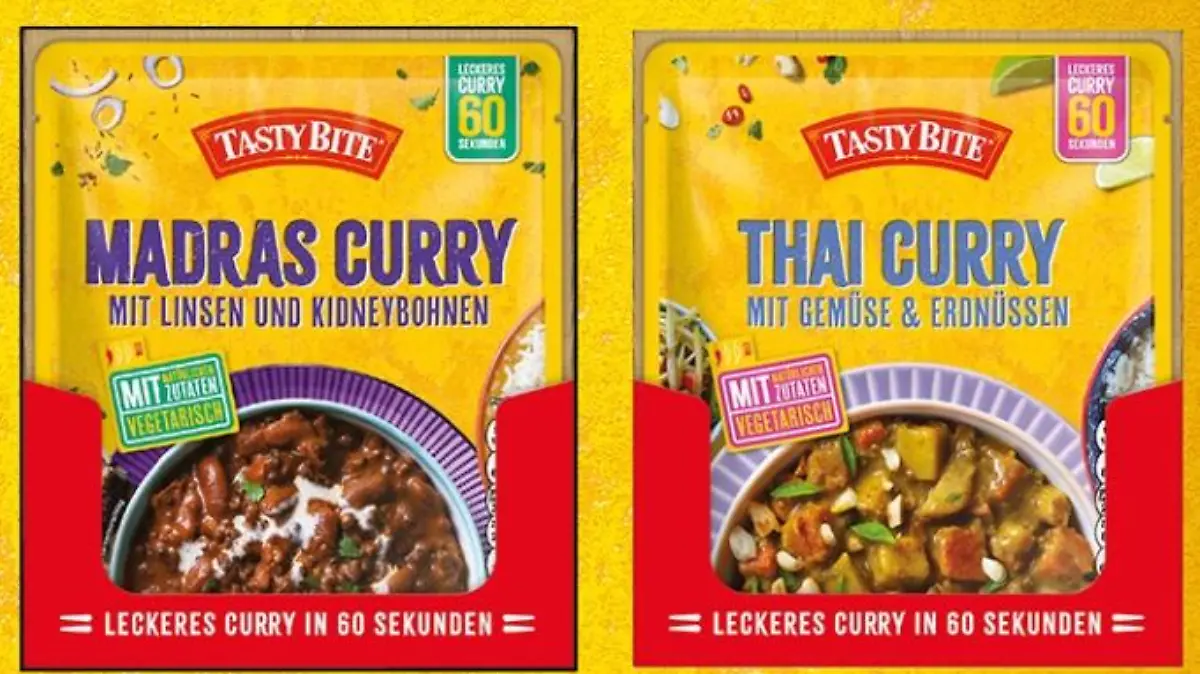 Der Lebensmittelhersteller Tasty Bite ruft mehrere Curry-Fertiggerichte zurück.