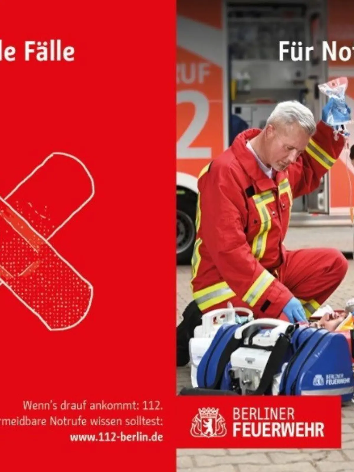 Zu viele unnötige Notrufe sorgen für Überlastung der Berliner Feuerwehr. Mit einer Werbe-Kampagne will die Behörde jetzt gegnsteuern.